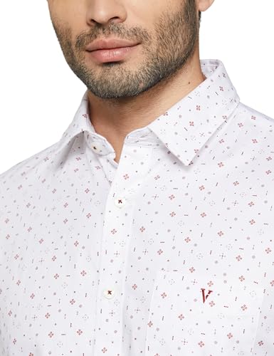Image of Van Heusen Casual Printed Shirt for Men| Premium Cotton| Full Sleeves| Slim Fit |Breathable Fabric