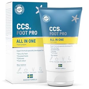CCS All In One Foot Cream 100ml – Foot Pro Cream for Cracked Heels, Dry Skin & Calluses Feet – Foot Moisturiser – Developed for Very Dry Feet, Cracked Heels, Calluses and Foot Odour
