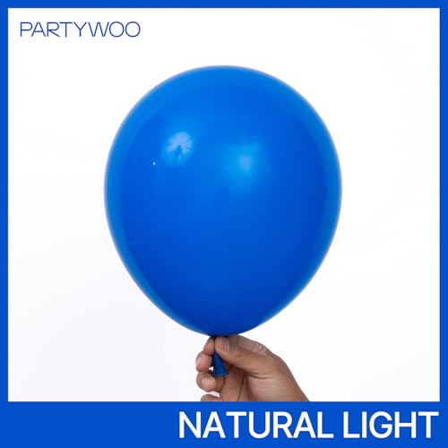 Image of PartyWoo Dusty Blue Balloons 50 pcs 12 Inch Matte Dark Boho Blue Balloons for Graduation Baby Shower Gender Reveal Under the Sea New Born Birthday Party Decorations Blue-Y5-1