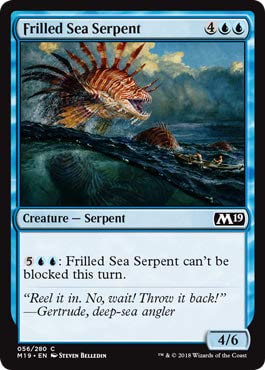 Magic: The Gathering - Frilled Sea Serpent - Foil - Core Set 2019 #TOP16