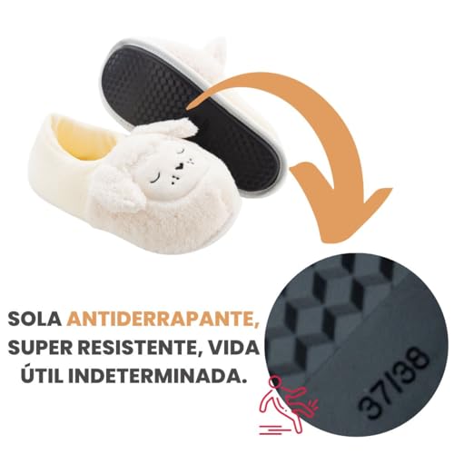 Pantufa Ovelhinha 3D Chinelo De Quarto Antiderrapante Pelúcia (Ovelhinha, BR, Adulto, Faixa Numérico