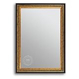 Caractéristiques du produit : cadre en bois massif d'épicéa | Vitre miroir en verre véritable | Paroi arrière HDF pour stabiliser le cadre | Crochet de suspension en métal à l'arrière pour fixation murale en format portrait ou paysage (horizontal et vertical)