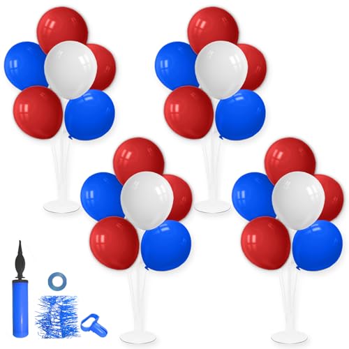 ZJDHPTY Red White Blue Balloon Stand Centerpiece