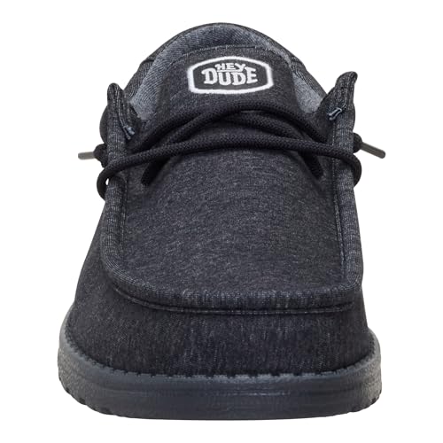 Image of HEYDUDE Men's Wally Stretch Jersey Slip On Shoes | Lightweight Comfortable Travel Loafers with Elastic Laces
