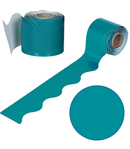 Carson Dellosa Education Teal Rolled Bulletin Board Borders, Carson Dellosa Classroom Decorations, 36 Feet (108211)