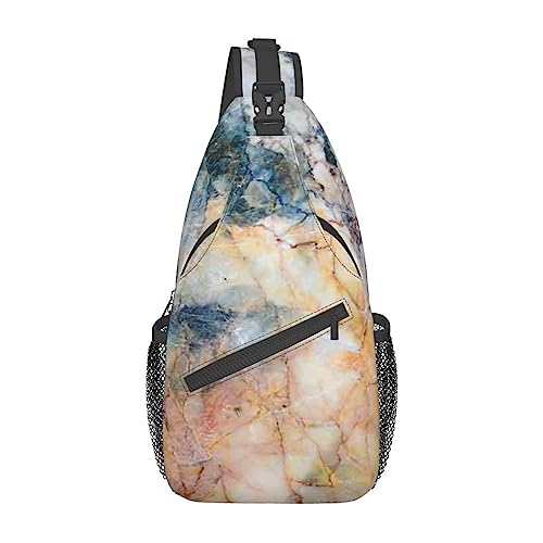 Sac à dos sling en marbre noir unisexe idéal pour le voyage et les loisirs
