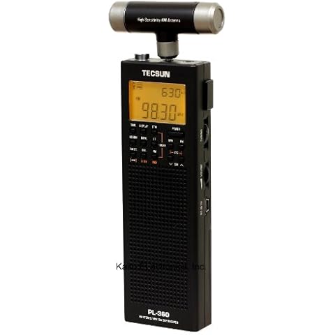 Tecsun PL-360 Digital PLL Portable AM/FM Shortwave Radio with DSP, Black Cover