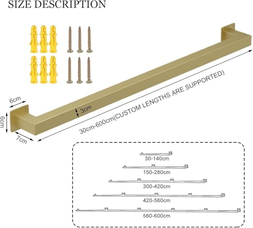 Rampe d'escalier dorée intérieure de 6m en fer forgé chic - 3