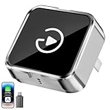 2026 Upgraded Wireless CarPlay Adapter for iPhone & Android Auto, Converts Wired to Wireless Car Play, 3-Second Auto Connect & Stable Zinc Alloy Material, Mini Plug & Play, with USB-A & Type-C