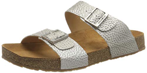 Image of HAFLINGER Andrea Elegant Leather Sandals with Rubber Sole and Cork Latex Footbed Unisex