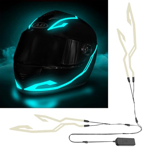 Imdcgyy Motorcycle Helmet Light,3 Modes Driving El Light Strips,Battery Helmet Light Strip,Night Riding Signal Light Decoration Kit thumb #1