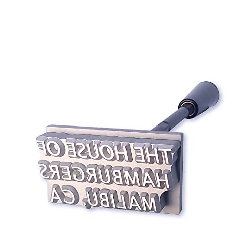 Custom Text Branding Iron for Burger Buns - 1-1/2" x 2-1/2" - Made in USA