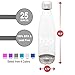 BPA-Free Sport Water Bottles 25 oz, Tritan Non Toxic Plastic, Reusable Flask with Stainless Steel Leak Proof Twist Off Cap & Steel Base, Cola Bottle Shape (Blue, 25 Ounces)