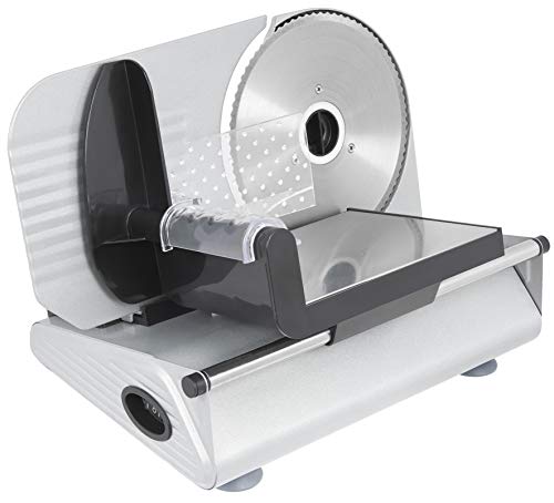 Exquisit AS 3301 Gri| Brotmaschine | 150 Watt | Edelstahl | Brotschneidermaschine | elektrischer Allesschneider | Grau Exquisit AS 3301 Gri| Brotmaschine | 150 Watt | Edelstahl | Brotschneidermaschine | elektrischer Allesschneider | Grau