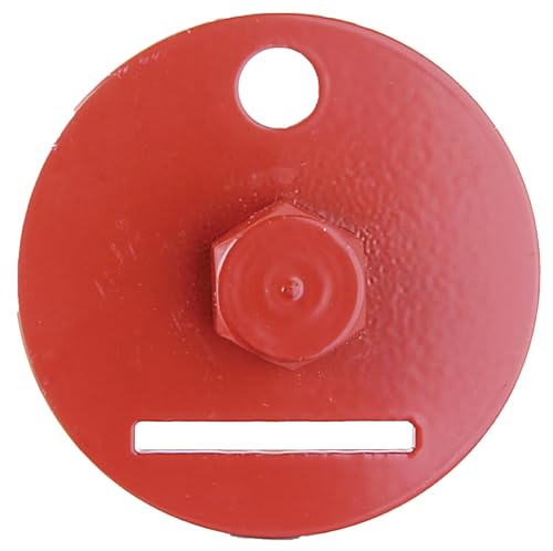 Alberts 831998 Einschraub-Werkzeug für Flechtzaunhalter | zinkphosphatiert, rubinrot RAL 3003 | Ø60 mm | 10er Set