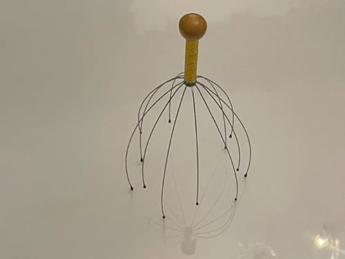 Massageador Arrepiador de Cabeça Anti-Stress 12 Hastes Para Couro Cabeludo Arranhador Portátil Relax