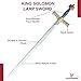 Armory Replicas King Solomon Foam Sword of Wisdom – 41.75-Inch Polyurethane Foam Replica, Golden Guard with Ark of The Covenant, Star of David Pommel, Hand-Painted Detailing for Costume & Roleplay