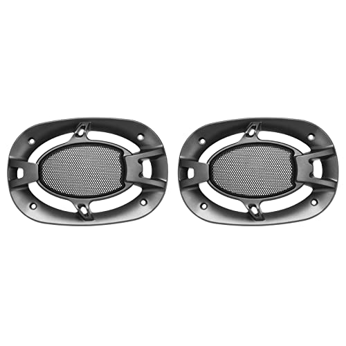 Rebower Speaker Grill Cover Mesh Subwoofer Grill Guard Protector, [for Home Audio DIY] - 4x6 Inch/Black / 2 Pcs