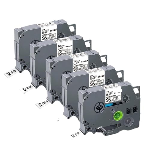 12mm���x�� SE4 SE3 SE5 �u���b�N�I���z���C�g�Z�L�����e�B�e�[�v�Ή� ���x�����[�J�[�p(5PK���x��)