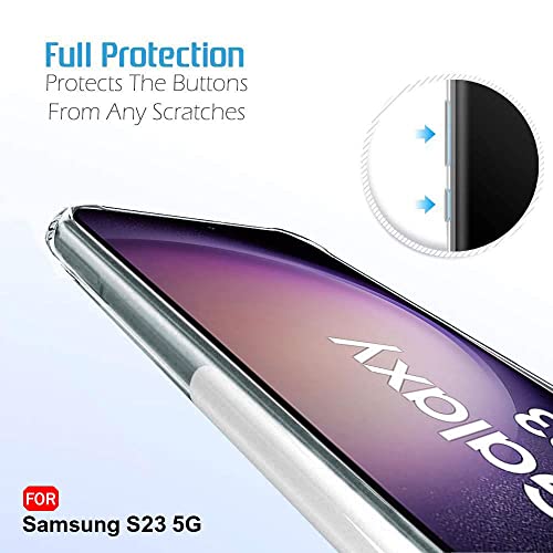Image of TheGiftKart Back Cover Soft Case for Samsung Galaxy S23 5G | Best Camera Protection | Inbuilt Dust Plugs & Anti-Slip Grip | Ultra Clear Slim Back Cover Case (Silicone, Transparent)
