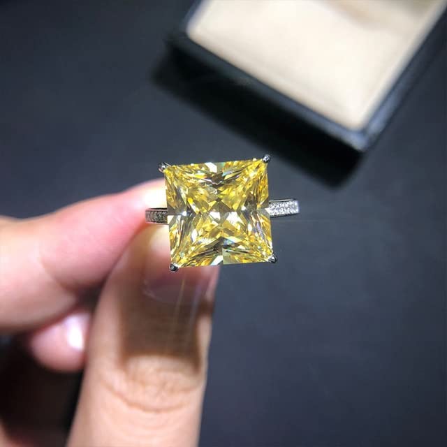 100% 925 Sterling Silber Hochzeits-Verlobungs-Cocktail-Ringe für Frauen mit hohem Kohlenstoff-Diamant-Zirkon-Edelschmuck
