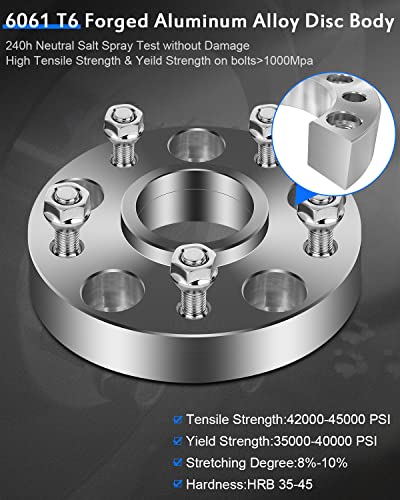 Eccpp Replacement For 2Pcs 1.25" Hubcentric Lip Wheel Spacers Adapters 5X5 To 5X5 Thread Pitch: 1/2 #TOP4