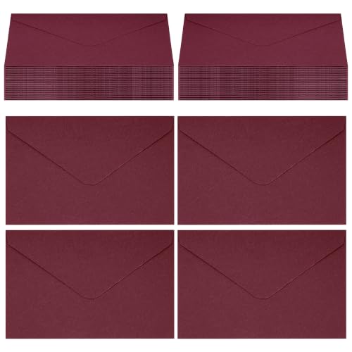 60pcs 4 x 6 Envelopes A6 Gift Business Card Envelopes Bulk Dark Red