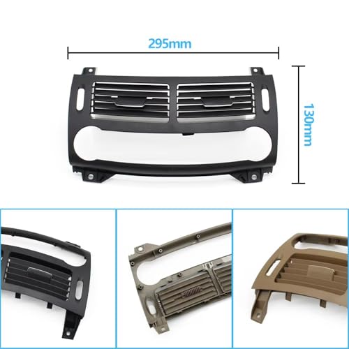 Rejilla de ventilación central de salpicadero negro para Mercedes Benz Clase E W211 E280 E350 E320 4