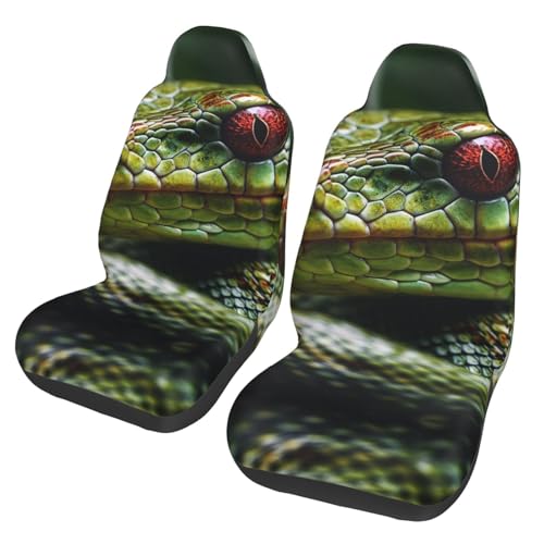 Housses de siège de voiture en tissu aéré serpent vert pour longs trajets en camion