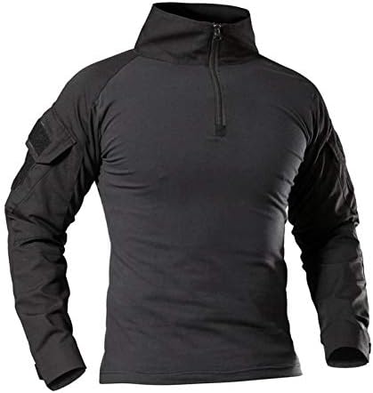 Men'S Outdoor Tactical Hiking T-Shirts Military Army Camouflage Long Sleeve Hunting Climbing Shirt Breathable Sport Clothes, 4XL