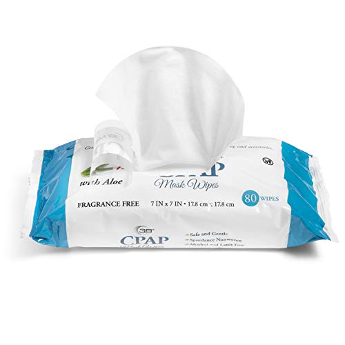 3B MEDICAL CPAP Mask Wipes - Unscented Wipes Aloe Vera Alcohol Free CPAP Supplies Sleep Apnea Machine Face Mask CPAP Tubing Cleaner Bipap Mask Cleaning Wipe CPAP Accessories HSA FSA Approved 80 Count
