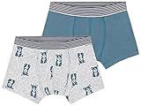 Petit Bateau Jungen A05R5 Packung mit 2 Hunde-Boxershorts aus Baumwolle, Rover + polvo/Rover, 8 Jahre (2er Pack)