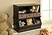 Badger Basket Three Bin Stackable Toy Storage Cubby Organizer - Espresso