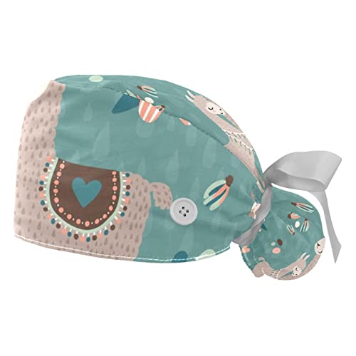 Chapeaux de travail JDEZ respirants et légers motif floral lot de 2