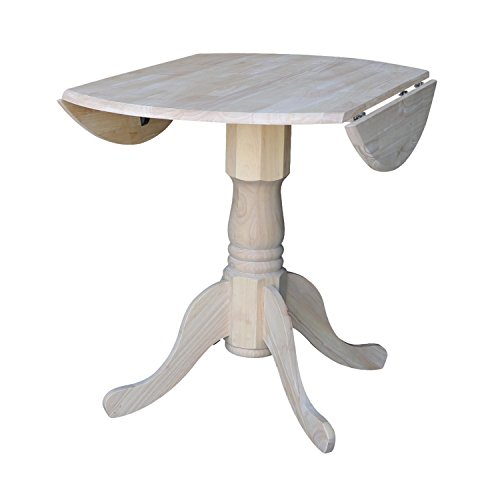 International Concepts 36-Inch Dual Drop Leaf Table, Unfinished #TOP6