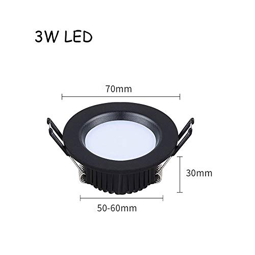 Focos redondos planos LED empotrables mini downlight ultra delgado blanco neutro 4000K 5