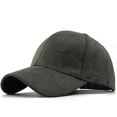 MEYLEE Sonnenhut Frauen Wildleder Baseballmütze Camouflage Snapback Cap Marke Knochen Hüte für Männer Sonnenhut verstellbare Papa Angelmütze verstellbar grün Cover