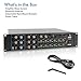 Pyle 12 Channel Power Amplifier w Bluetooth Wireless- 600W Max Power Rack Mount Amplifier with Multi-Zone Sound Mixer–RCA, USB and AUX inputs-Great for Restaurant, Theater, Studio or Stage- PT12050CH