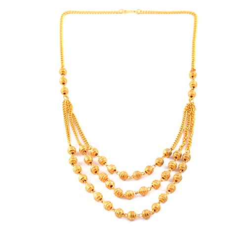 Jewar ad Necklace Indian Gold Plated Designer Layered Fashion Handcrafted Traditional Bollywood Royal Jewelry for Women