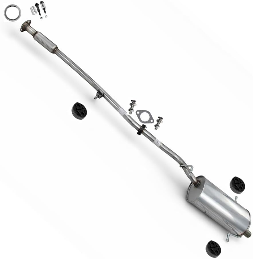 Exhaust Resonator Pipe, Muffler Exhaust Kit Compatible with Subaru Forester 1998 2.5L | Stainless Steel | Northeastern Exhaust | Includes Gaskets, Hangers and Bolt Kit | Direct-Fit Replacement