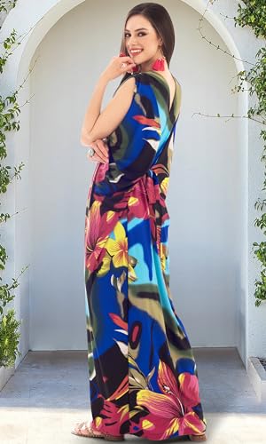 Image of KOH KOH Womens Long V-Neck Grecian Goddess Wedding Guest Maxi Dress Gown