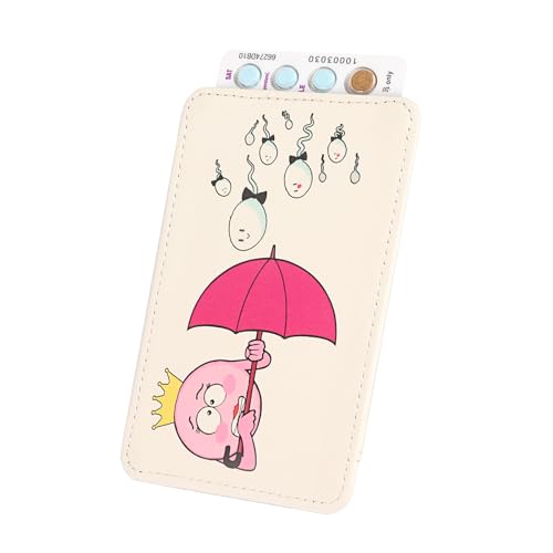 Primo Lines Discreet Birth Control Pill Case Holder 4.4x3IN Compact Organizer Sleeve Fits Standard Pill Packs Portable and Stylish Protection