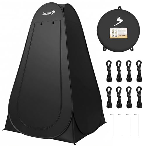 Tienda de campaña portátil para camping, refugio de privacidad pop-up 3.9x3.9x6.2 pies, ducha instantánea y vestidor para playas, senderismo, pesca o uso de emergencia impermeable miniatura 1
