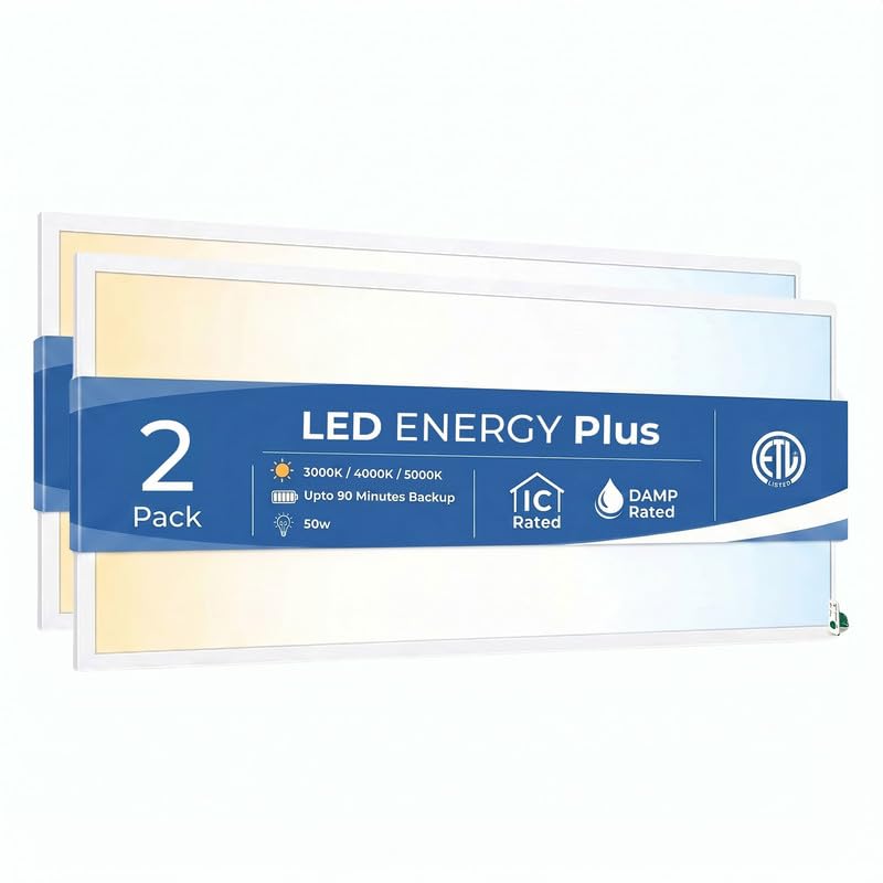 LED ENERGY PLUS 2X4 LED Flat Panel Light with Emergency Battery