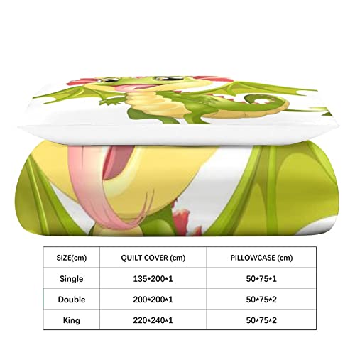 Parure de lit 3D dessin animé pour enfant - Housse de couette en microfibre 135x200cm avec taie