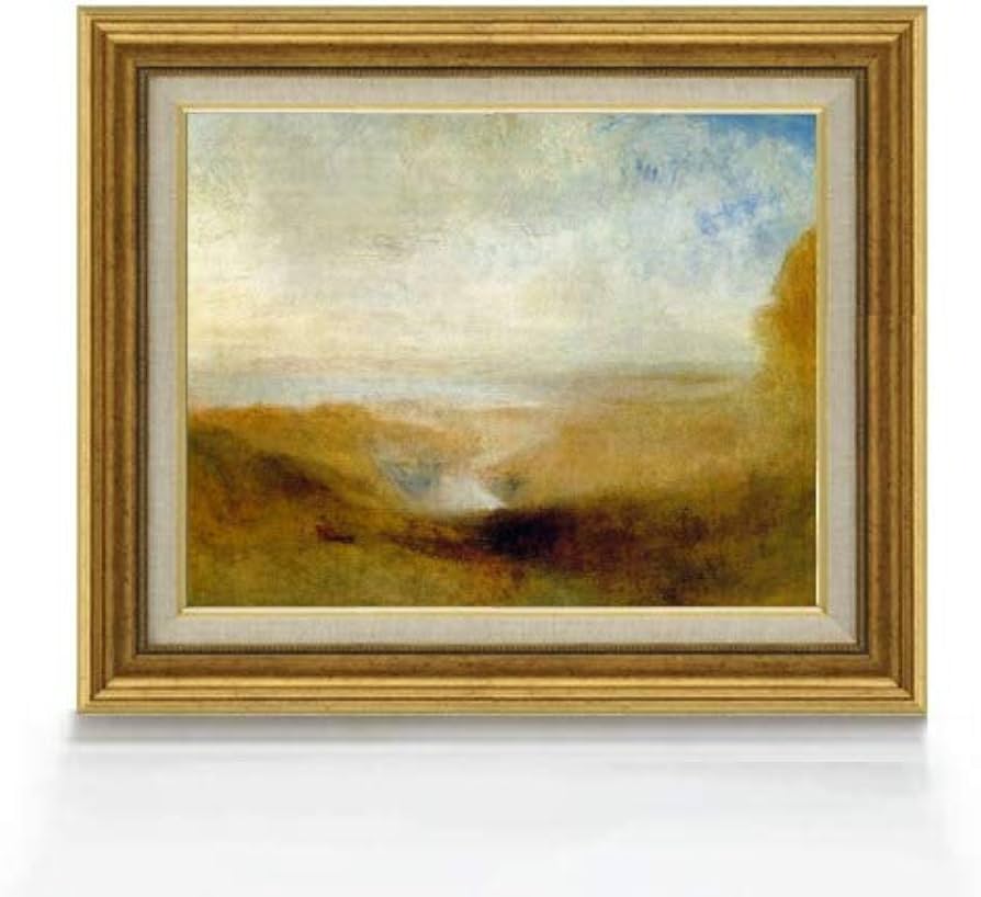 美品】 肉筆油彩風景画 ホワイト額縁フレームつき「白馬連峰」6号