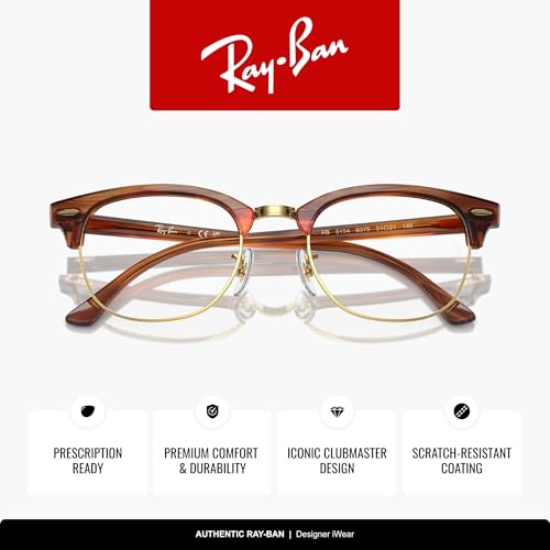 Image of Ray-Ban RX5154 Clubmaster Square Eyeglasses for Men for Women