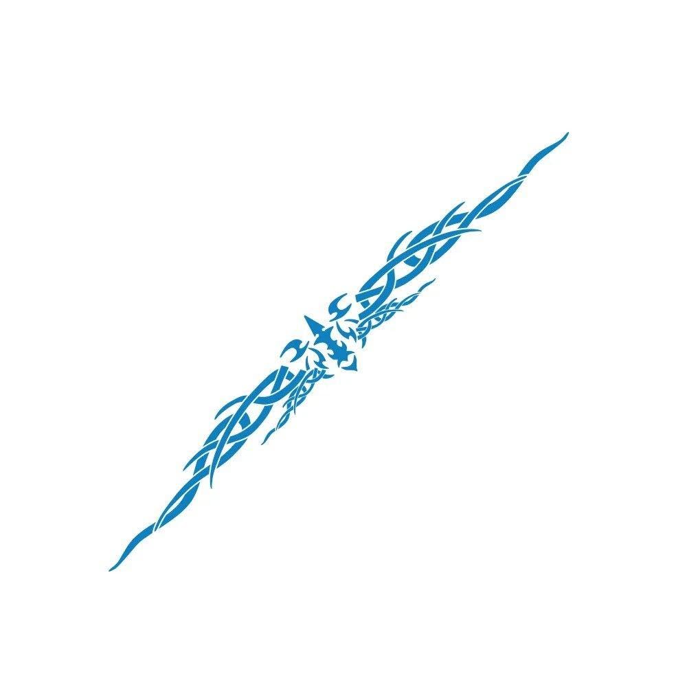 Dabhuoc Glossy Blue Car Front Windshield Sticker Graphics Creative Windscreen Decor Decal Vinyl Diy Wraps Decoration(Glossy Blue)
