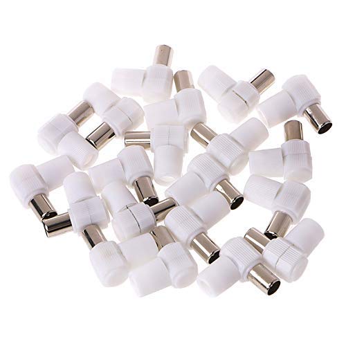 3NH® 20Pcs Right Angle Rf Male Tv Aerial Connector Plug 90Degree Digital Coax