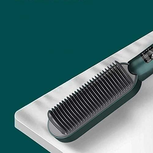 Plancha para el cabello eléctrica con cepillo, calentamiento rápido, peine alisador, herramienta de estilizado miniatura 6
